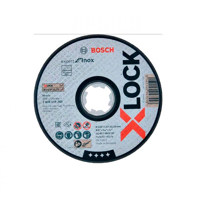 Круг отрезной Bosch X-Lock Expert Inox 125х1,6х22,23 мм (2608619265)