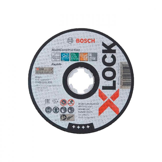 Коло відрізне Bosch X-Lock MultiMaterial 125х1,6х22,23 мм (2608619270)