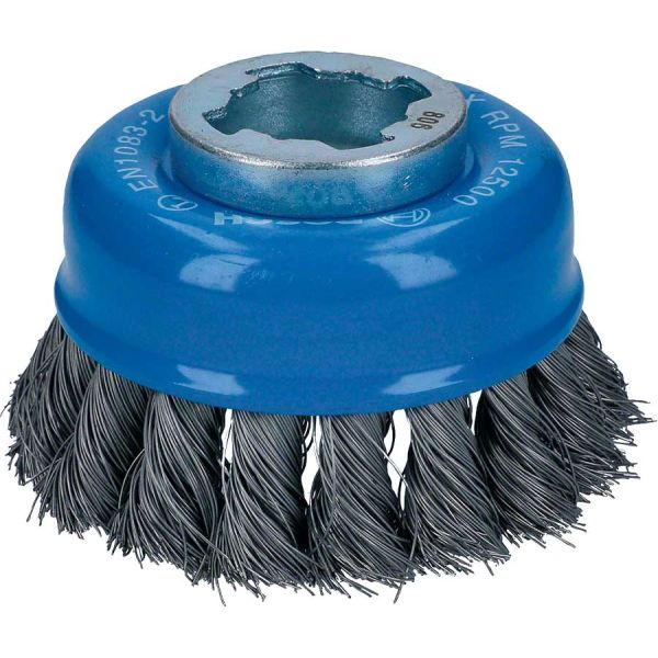 Щітка чашкова Bosch X-Lock 75 мм вузлики сталь 0,35 мм (2608620726)