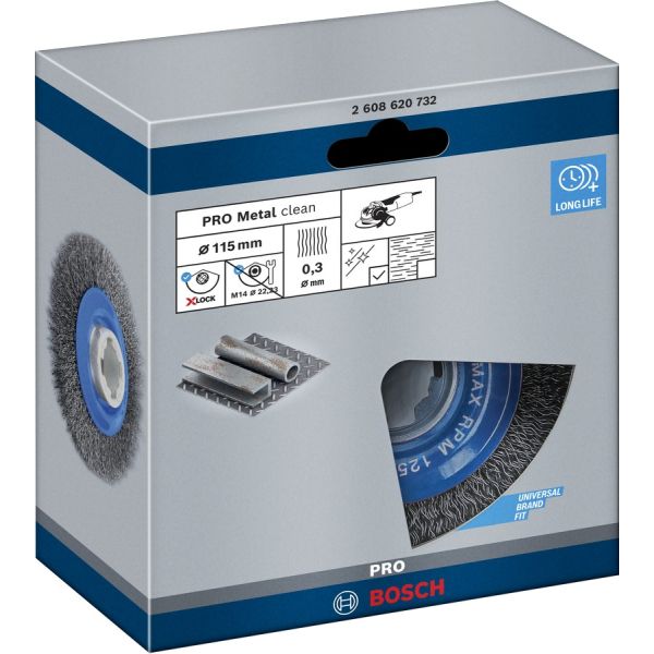 Дискова щітка Bosch PRO Metal clean X-Lock, 115х0.3 мм (2608620732)