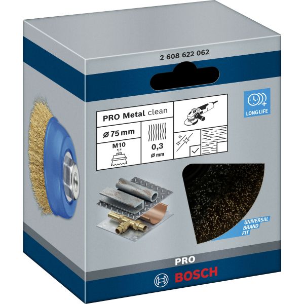 Чашкова щітка Bosch PRO Metal clean М10 75x0.3 мм (2608622062)