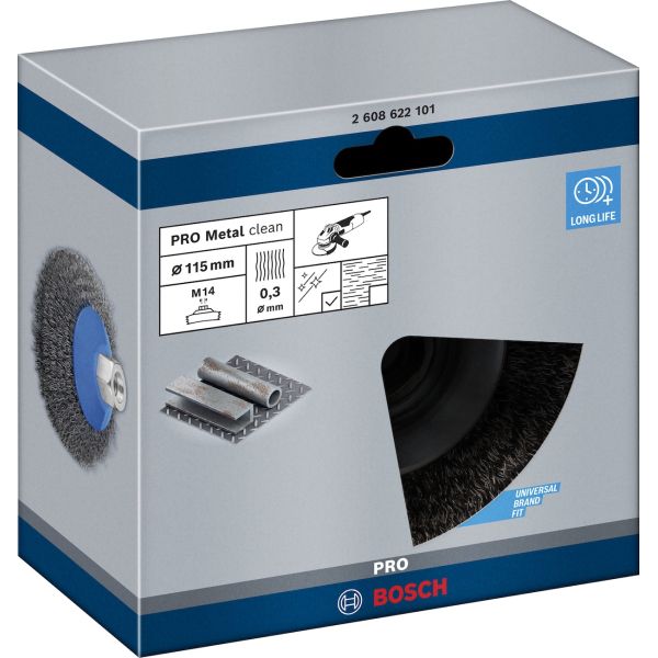 Щітка-крацовка Bosch Pro Metal clean 115x0.3 мм, М14 (2608622101)