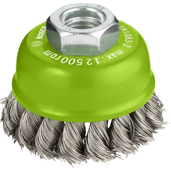 Зачисна чашкова щітка Bosch Pro Stainless Steel heavy 65x0.35 мм, М14 (2608622104)