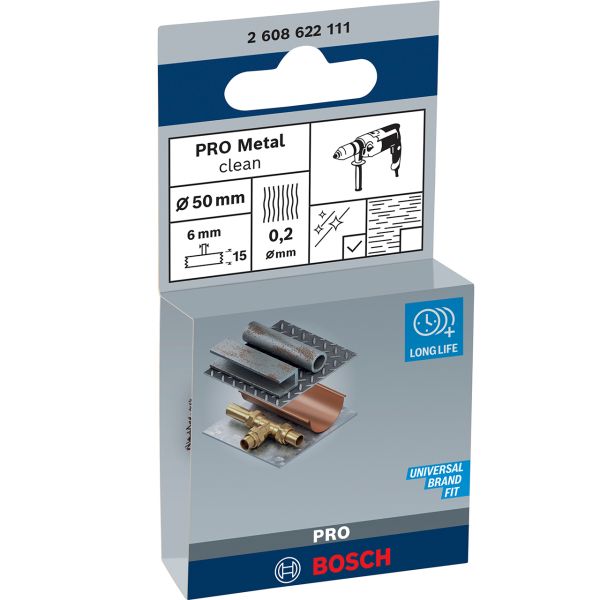 Дискова щітка Bosch PRO Metal clean 50x0.2 мм прямий хвостовик (2608622111)