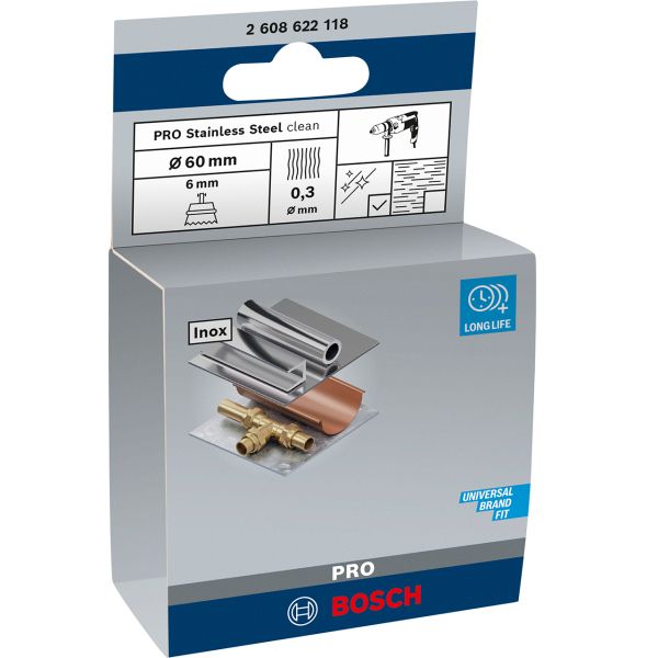 Зачисна щітка Bosch PRO Stainless Steel clean 60x0.3 мм прямий хвостовик (2608622118)