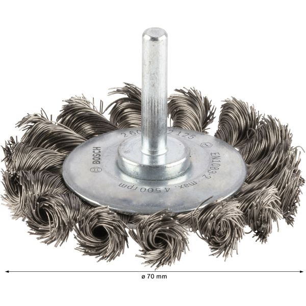 Дискова щітка Bosch PRO Stainless Steel heavy, кручена, прямий хвостовик, 70x0,35 мм (2608622125)