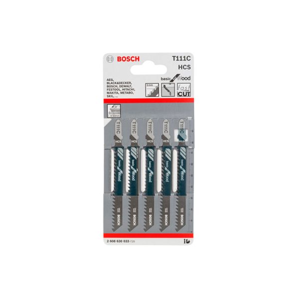 Пильное полотно по дереву Bosch T 111 C (5 шт.) (2608630033)