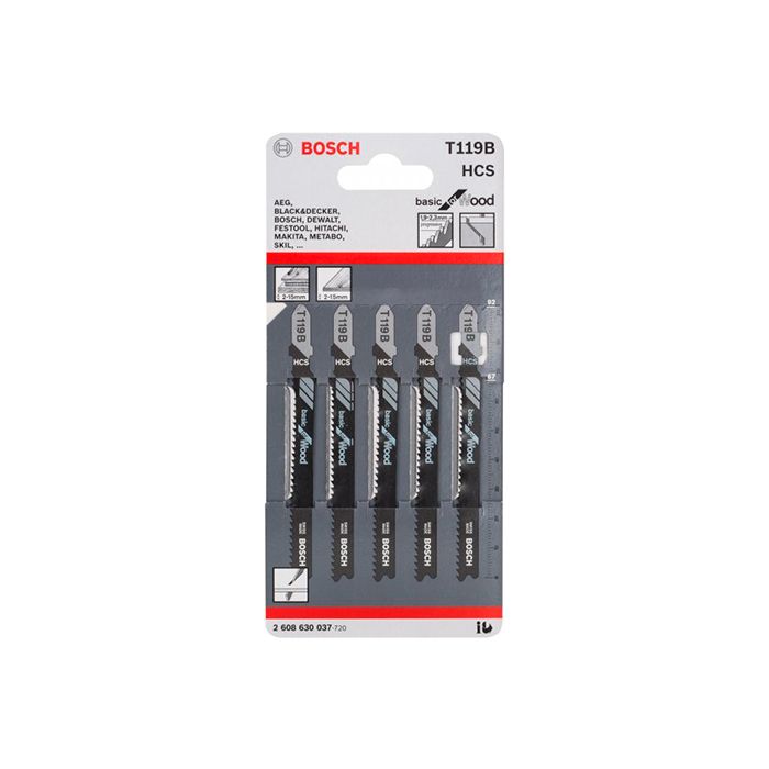 Пильное полотно по дереву Bosch T 119 B (5 шт.) (2608630037)
