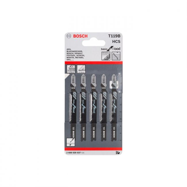 Пильное полотно по дереву Bosch T 119 B (5 шт.) (2608630037)