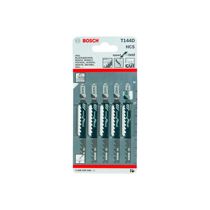 Пильное полотно по дереву Bosch T 144 D (5 шт.) (2608630040)