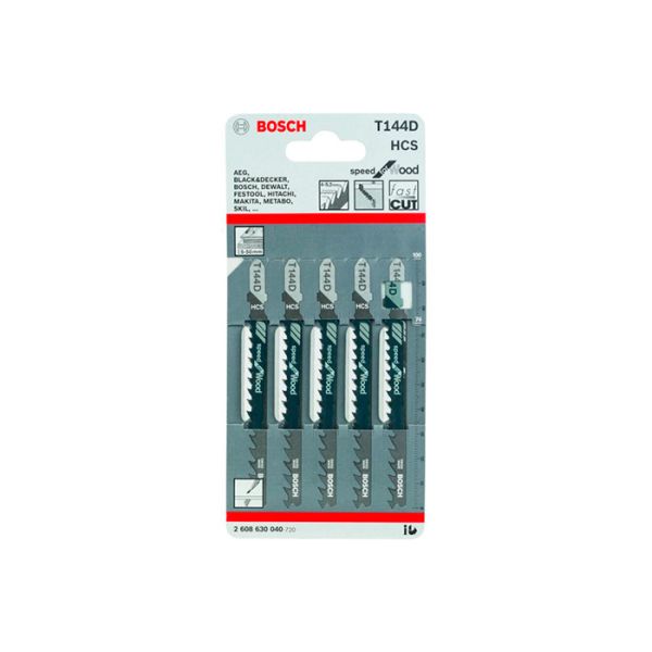 Пильное полотно по дереву Bosch T 144 D (5 шт.) (2608630040)