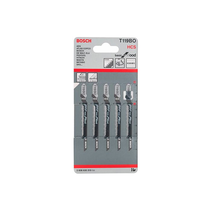Пильное полотно по дереву Bosch T 119 BO (5 шт.) (2608630310)