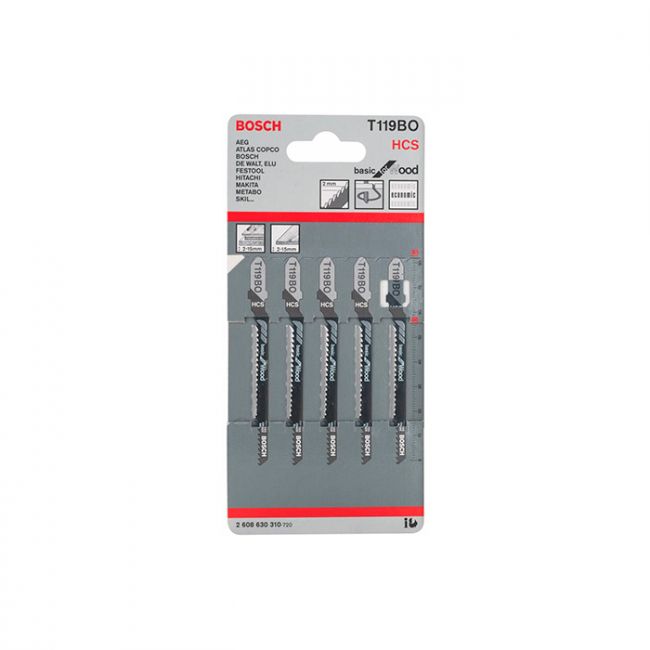 Пильное полотно по дереву Bosch T 119 BO (5 шт.) (2608630310)