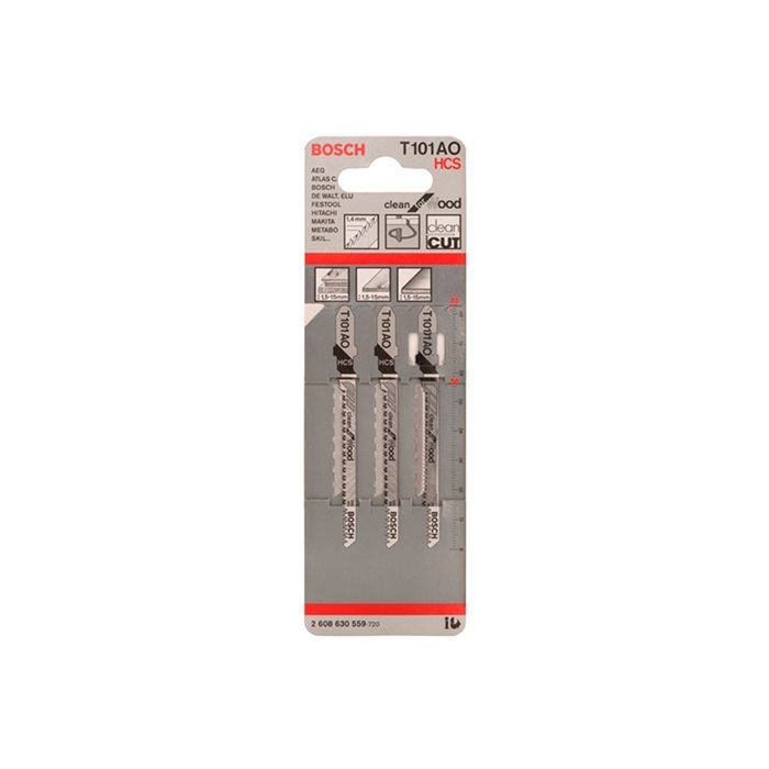 Пильное полотно по дереву Bosch T 101 AO (3 шт.) (2608630559)
