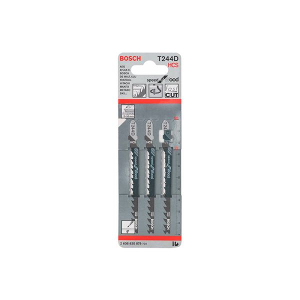 Пильное полотно по дереву Bosch T 244 D (3 шт.) (2608630879)