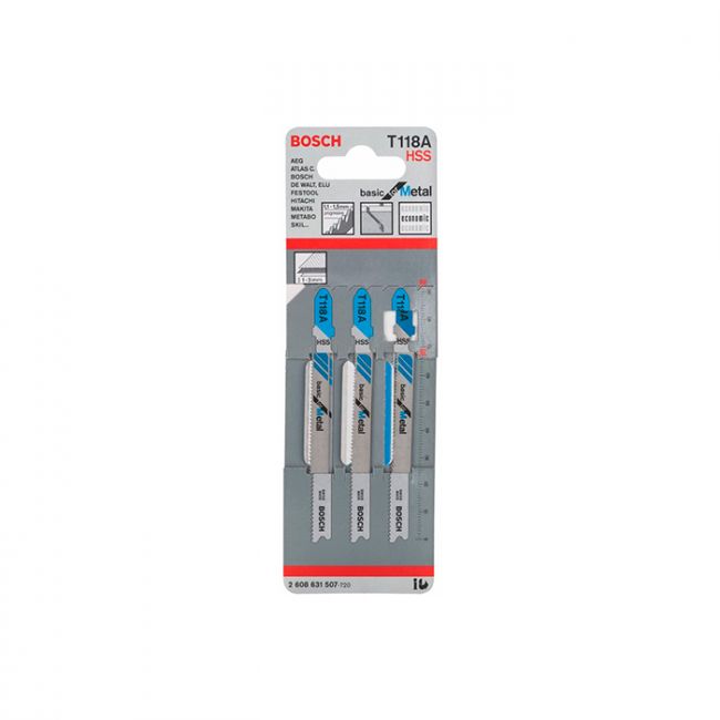 Пильное полотно по металлу Bosch T 118 A (3 шт.) (2608631507)