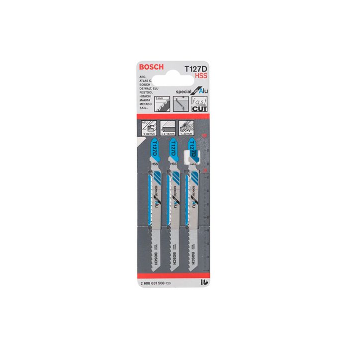 Пильное полотно по алюминию Bosch T 127 D (3 шт.) (2608631508)