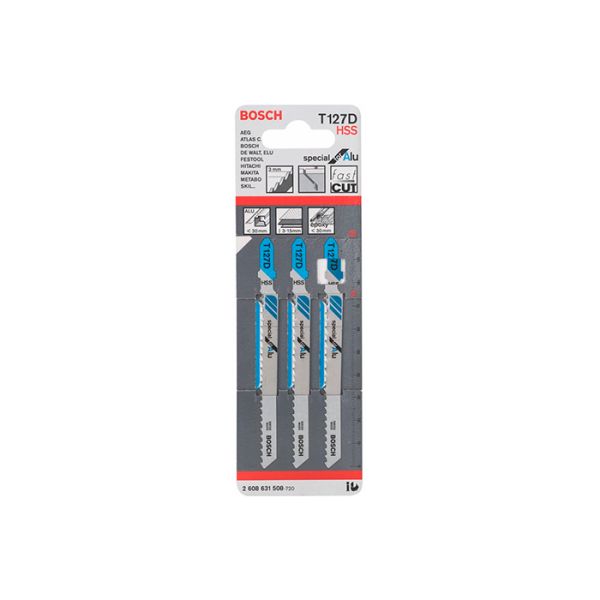 Пильное полотно по алюминию Bosch T 127 D (3 шт.) (2608631508)