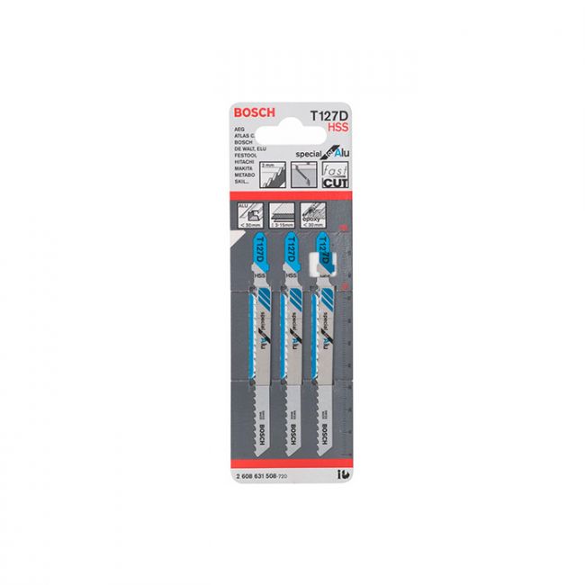 Пильное полотно по алюминию Bosch T 127 D (3 шт.) (2608631508)