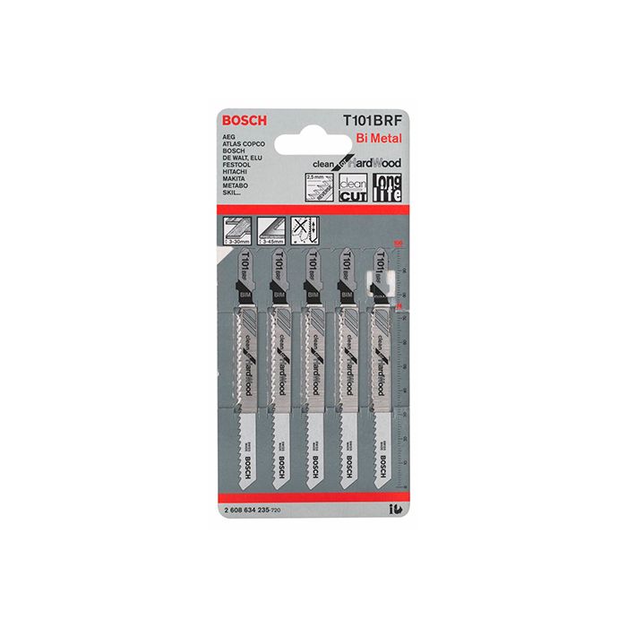 Пильное полотно по твердому дереву Bosch T 101 BRF (5 шт.) (2608634235)