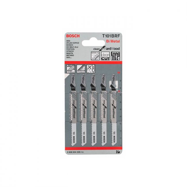 Пильное полотно по твердому дереву Bosch T 101 BRF (5 шт.) (2608634235)