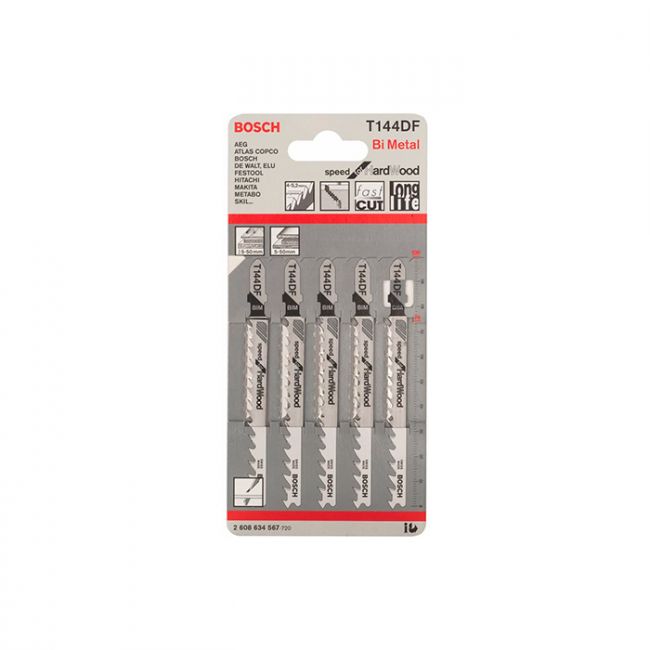Пильное полотно по твердому дереву Bosch T 144 DF (5 шт.) (2608634567)