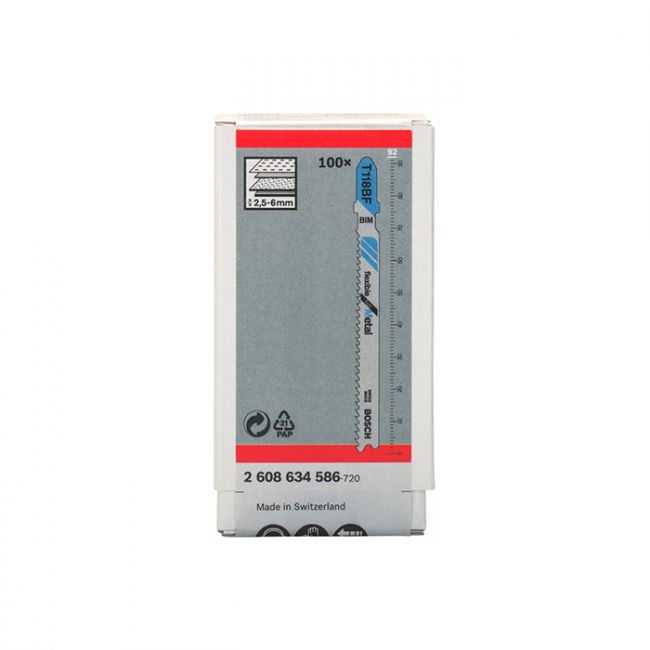Пильное полотно по металлу Bosch T 118 BF (100 шт.) (2608634586)