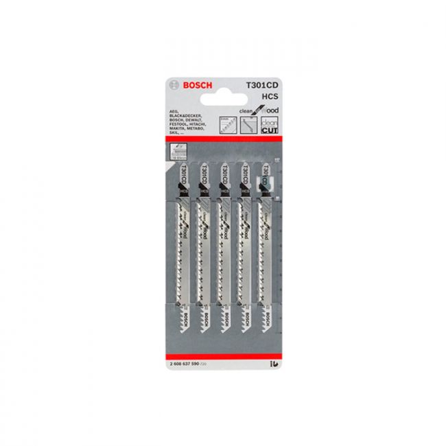 Пильное полотно по дереву Bosch T 301 CD (5 шт.) (2608637590)