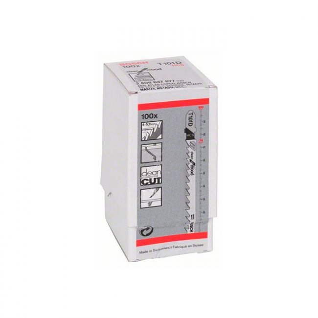 Пильное полотно по дереву Bosch T 101 D (100 шт.) (2608637877)