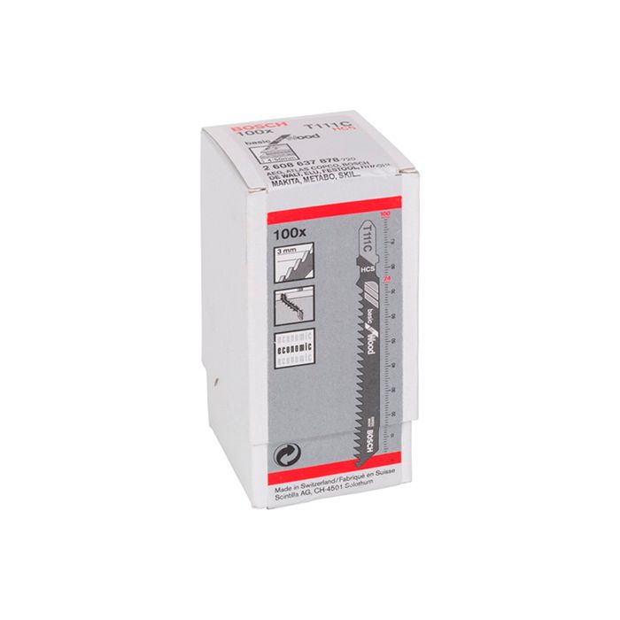 Пильное полотно по дереву Bosch Basic for Wood T 111 C (100 шт.) (2608637878)