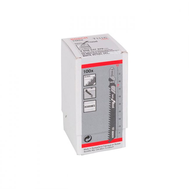 Пильное полотно по дереву Bosch Basic for Wood T 111 C (100 шт.) (2608637878)