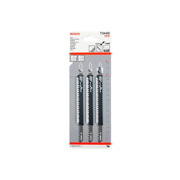 Пильное полотно по дереву Bosch T 344 D (3 шт.) (2608637944)