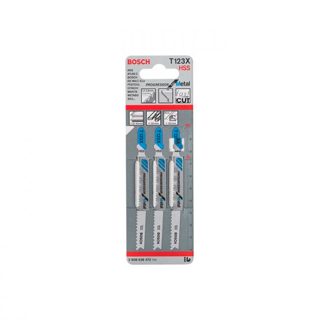 Пильное полотно по металлу Bosch T 123 XF (3 шт.) (2608638472)