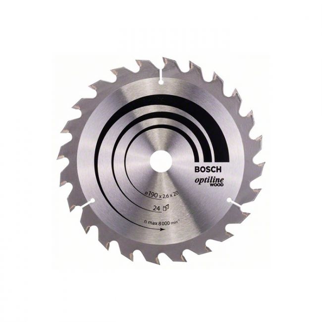 Диск пильный по дереву Bosch 190x20/16x24T Optiline Wood (2608640612)