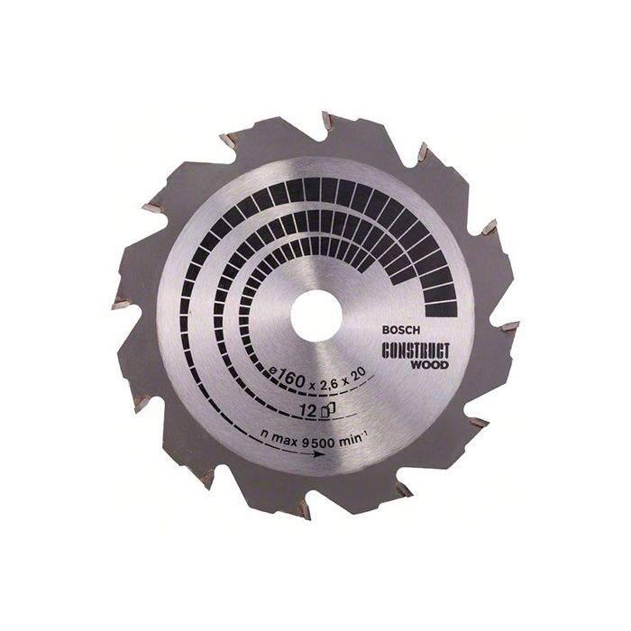 Диск пильный Bosch 160x16x12T CONSTRUCT (2608640630)