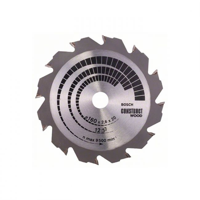 Диск пильный Bosch 160x16x12T CONSTRUCT (2608640630)