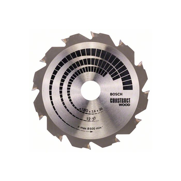 Диск пильный по дереву с гвоздями Bosch 180x30/20x12T Construct Wood (2608640632)