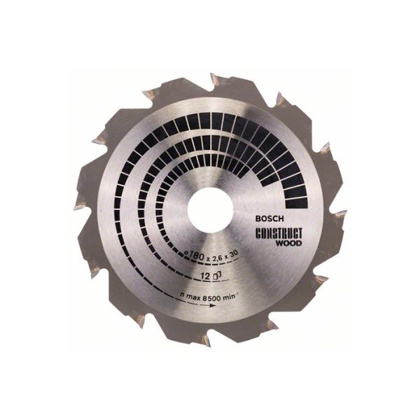 Диск пильный по дереву с гвоздями Bosch 180x30/20x12T Construct Wood (2608640632)
