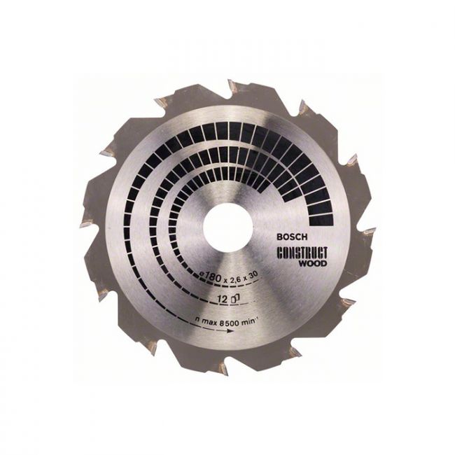 Диск пильный по дереву с гвоздями Bosch 180x30/20x12T Construct Wood (2608640632)