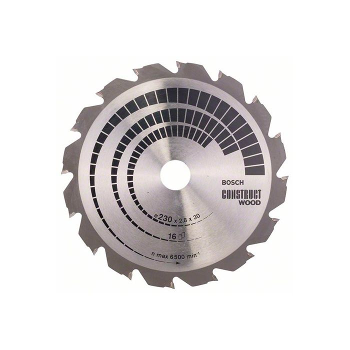 Диск пильный по дереву с гвоздями Bosch 230x30x16T Construct Wood (2608640635)