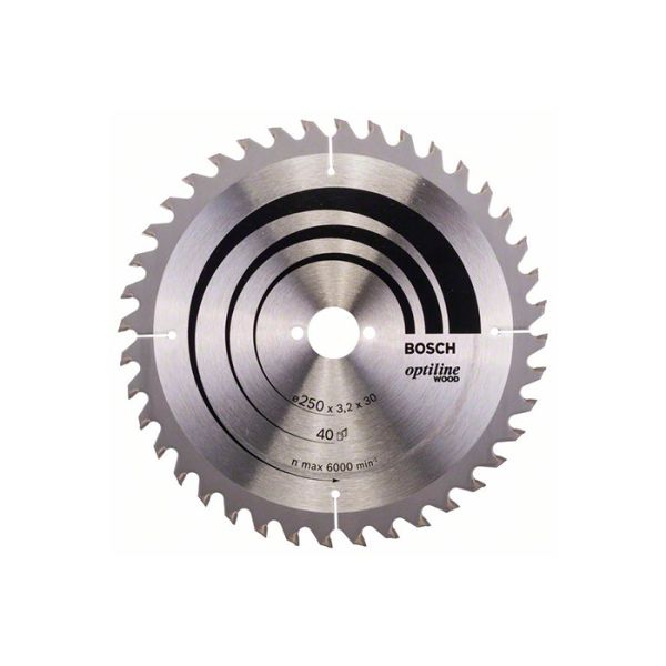 Диск пильный по дереву Bosch 250x30x40T Optiline Wood (2608640670)