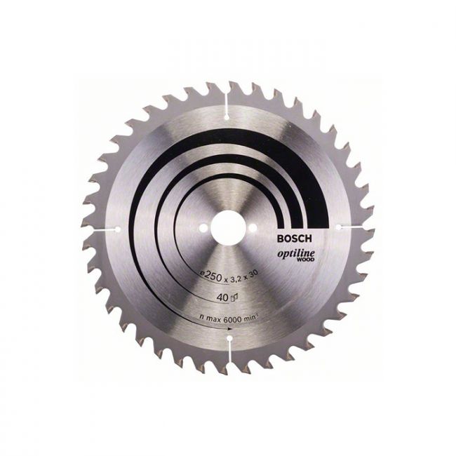 Диск пильный по дереву Bosch 250x30x40T Optiline Wood (2608640670)