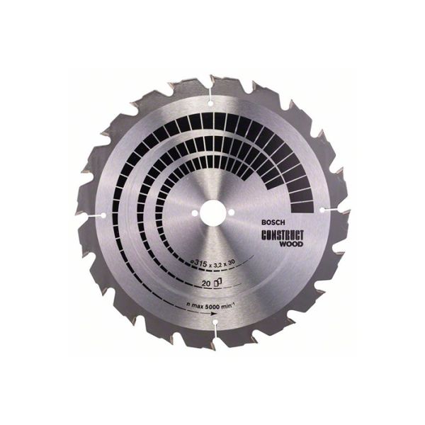 Диск пильный по дереву с гвоздями Bosch 315x30x20T Construct Wood (2608640691)