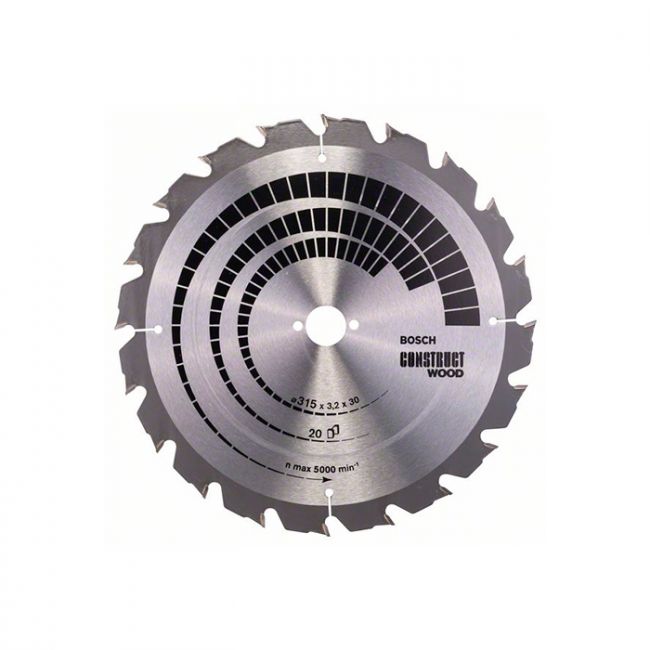 Диск пильный по дереву с гвоздями Bosch 315x30x20T Construct Wood (2608640691)