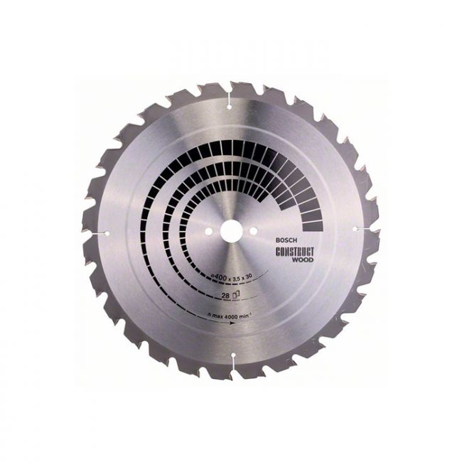 Диск пильный по дереву с гвоздями Bosch 400x30x28T Construct Wood (2608640693)