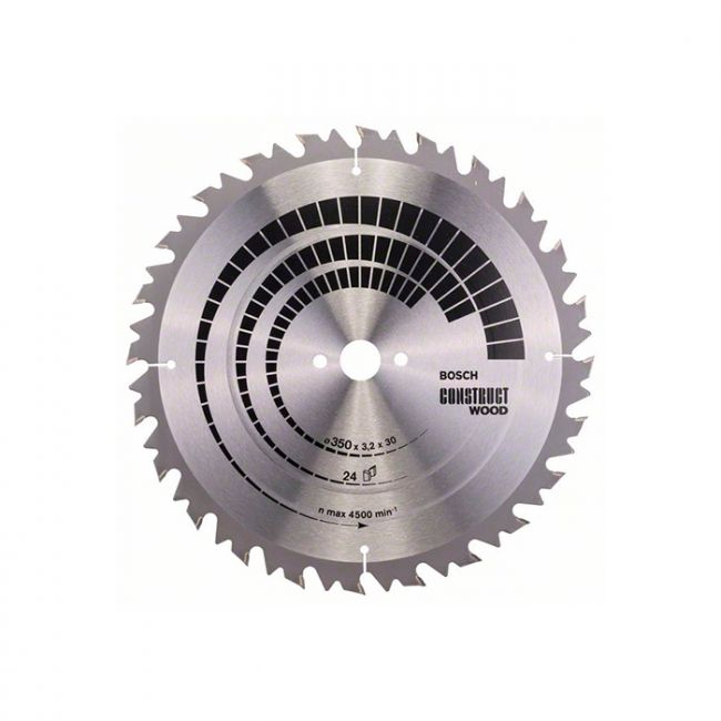 Диск пильный по дереву с гвоздями Bosch 350x30x24T Construct Wood (2608640702)