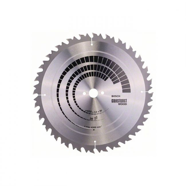 Диск пильный по дереву с гвоздями Bosch 400x30x28T Construct Wood (2608640703)