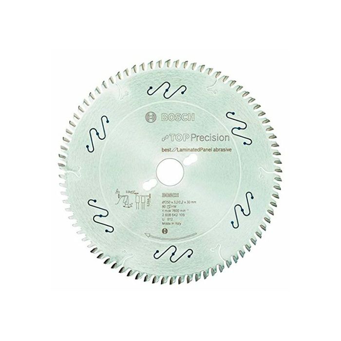 Диск пильный по ламинату Bosch 250x30x80T Top Precision Best for Laminated Panel Abrasive (2608642109)