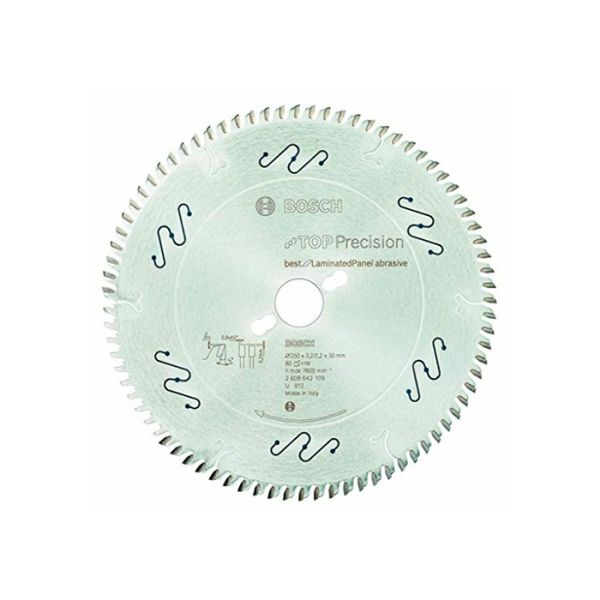 Диск пильный по ламинату Bosch 250x30x80T Top Precision Best for Laminated Panel Abrasive (2608642109)