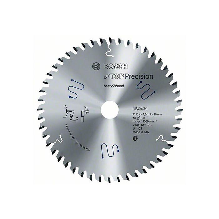 Диск пильный по дереву Bosch 165x20x20T Top Precision Best for Wood (2608642385)